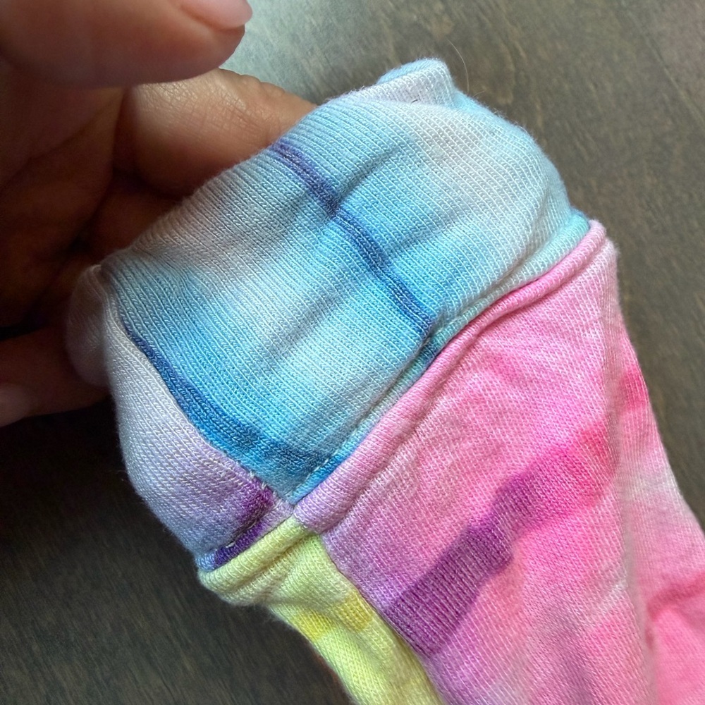 Flowers by Zoe Girls Tie-Dye Purple Pink Yellow Blue Sweatshirt & Legging Set - Picture 3 of 16